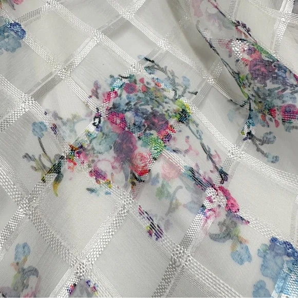 NWT!! Anthropologie MAEVE white Garden Peony fairy cottage core dress, 8. - Picture 6 of 8